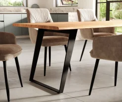 EsstischEdge 300x100 XL Akazie Natur Metall Schräg Live- Sofort versandfertig