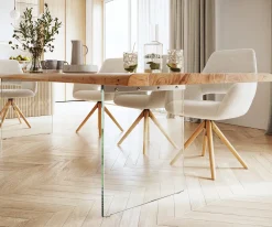 EsstischEdge 300x100 XL Akazie Natur Glas Live- Sofort versandfertig