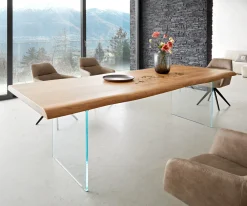 EsstischEdge 260x100 XL Akazie Natur Glas Live- Sofort versandfertig