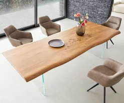 EsstischEdge 260x100 XL Akazie Natur Glas Live- Sofort versandfertig