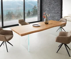 EsstischEdge 260x100 XL Akazie Natur Glas Live- Sofort versandfertig