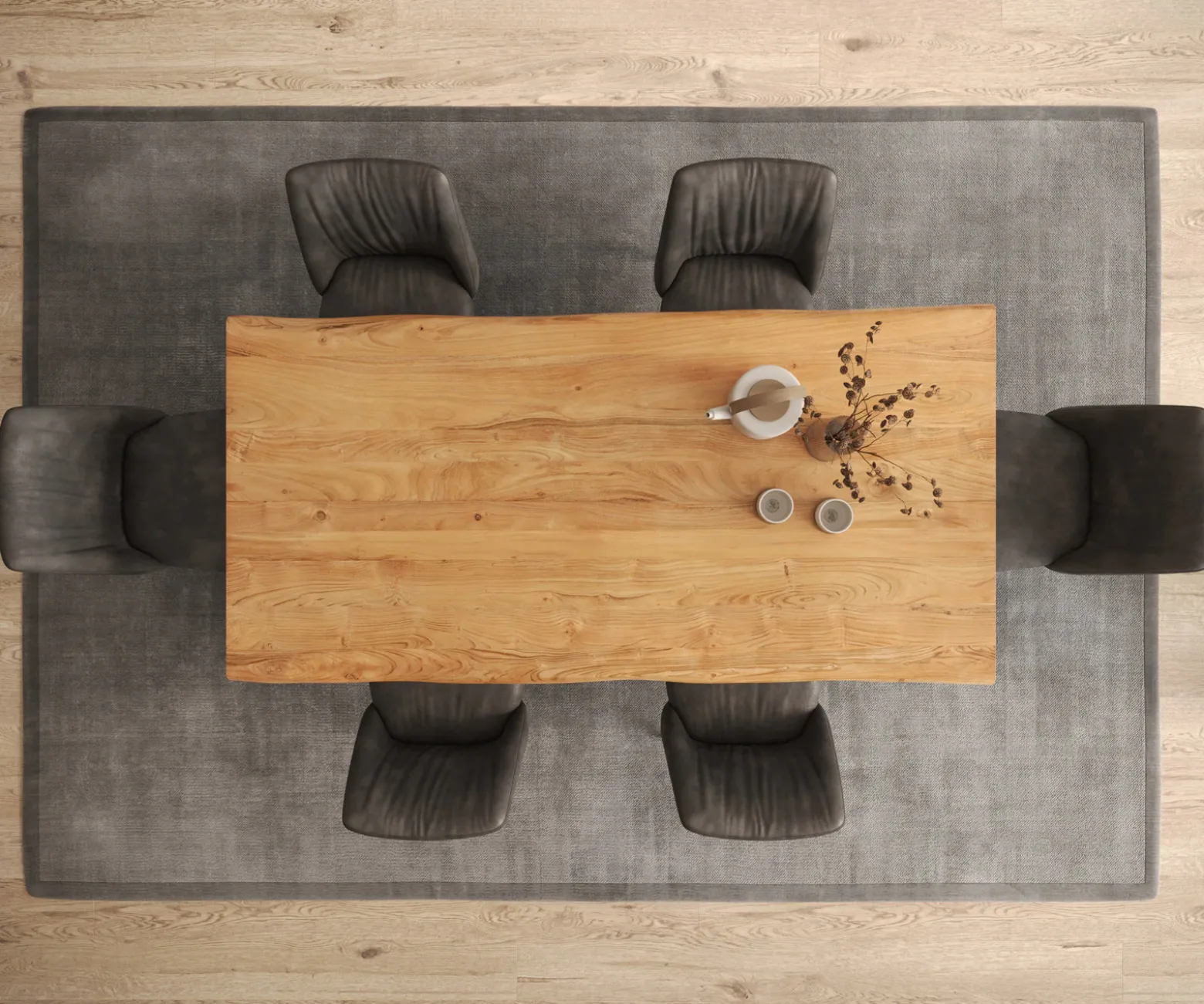 EsstischEdge 200x100 XL Akazie Natur Troa Edelstahl gebürstet Live- Sofort versandfertig