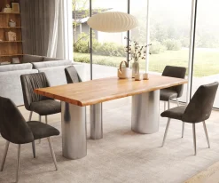 EsstischEdge 200x100 XL Akazie Natur Troa Edelstahl gebürstet Live- Sofort versandfertig
