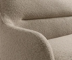 EsszimmerbankTaya-Flex 200 cm Bouclé Schlamm Kreuzgestell kantig Effektfinish Titan Taschenfederkern Sofort versandfertig