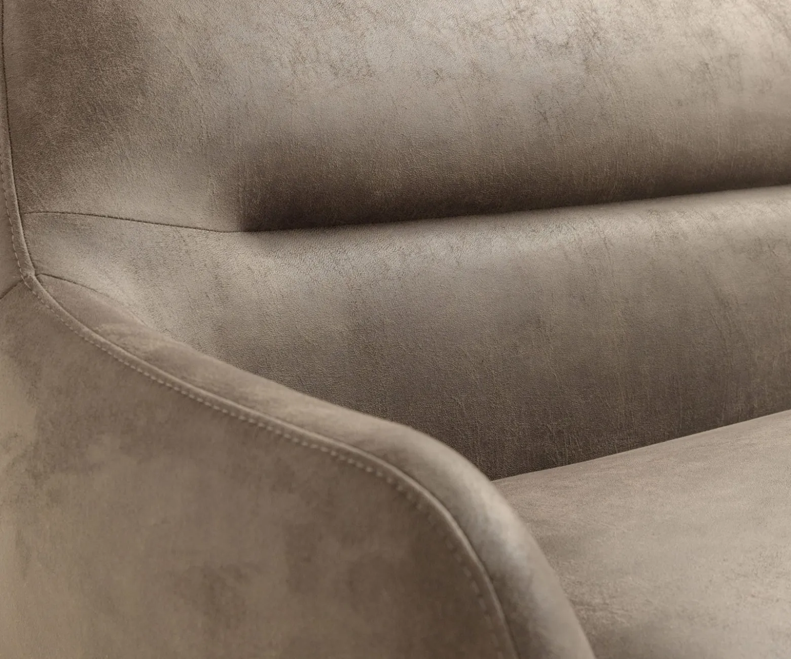 EsszimmerbankTaya-Flex 300 cm Mikrofaser Beige Vintage Kreuzgestell kantig Effektfinish Titan Taschenfederkern Sofort versandfertig