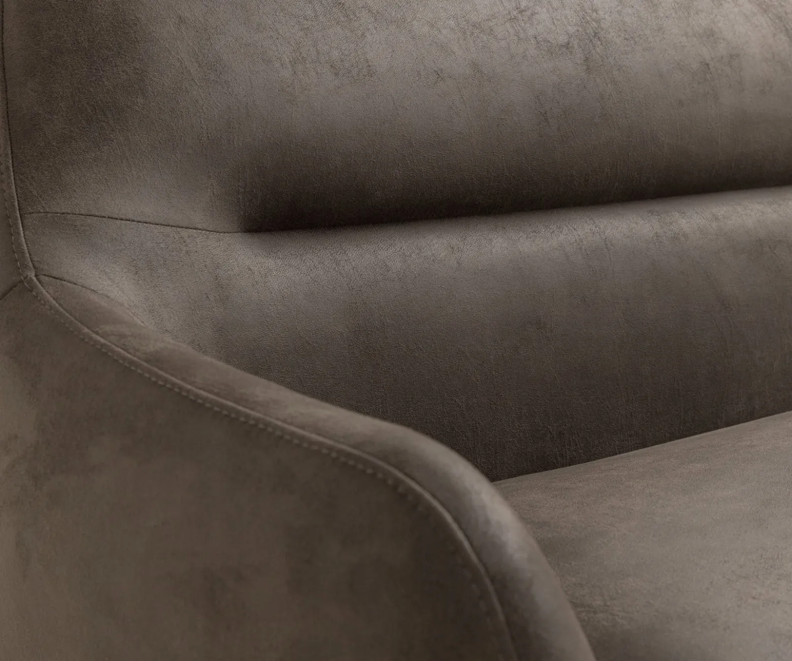 EsszimmerbankTaya-Flex 200 cm Mikrofaser Taupe Vintage Kreuzgestell kantig Effektfinish Titan Taschenfederkern Versandfertig ca. 28.10.26