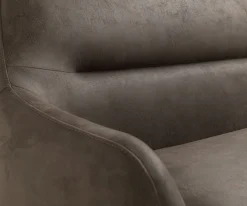 EsszimmerbankTaya-Flex 300 cm Mikrofaser Taupe Vintage Kufengestell flach Effektfinish Titan Taschenfederkern Sofort versandfertig