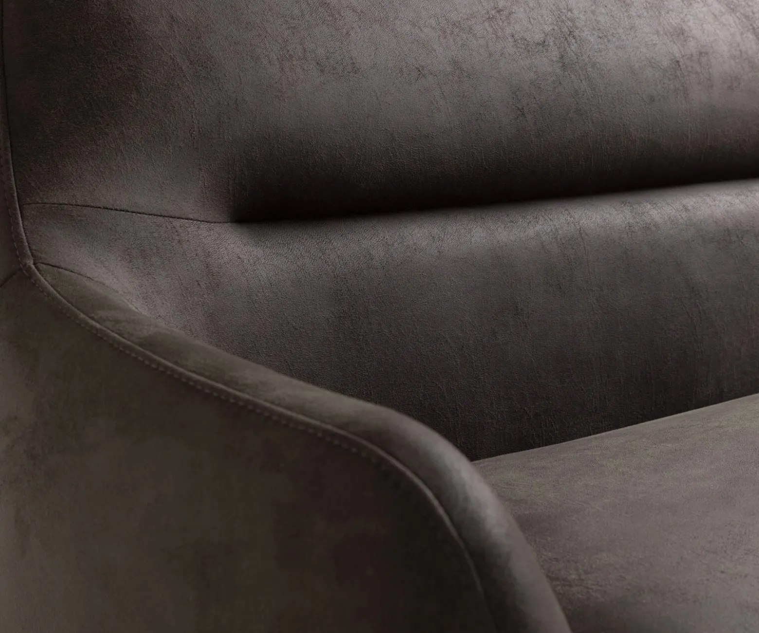 EsszimmerbankTaya-Flex 285x190 cm Mikrofaser Anthrazit Vintage Kufengestell kantig Edelstahl Taschenfederkern Links Versandfertig ca. 12.02.27