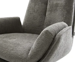 EsszimmerstuhlClea-Flex Bouclé Soft Schlamm Kufengestell Edelstahl Sofort versandfertig