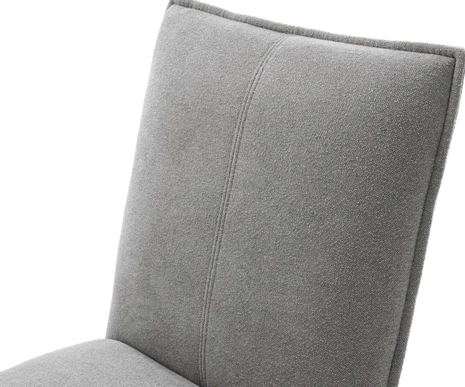 EsszimmerstuhlLelio-Flex Strukturstoff Soft Grau 4-Fuß konisch Schwarz Taschenfederkern Sofort versandfertig