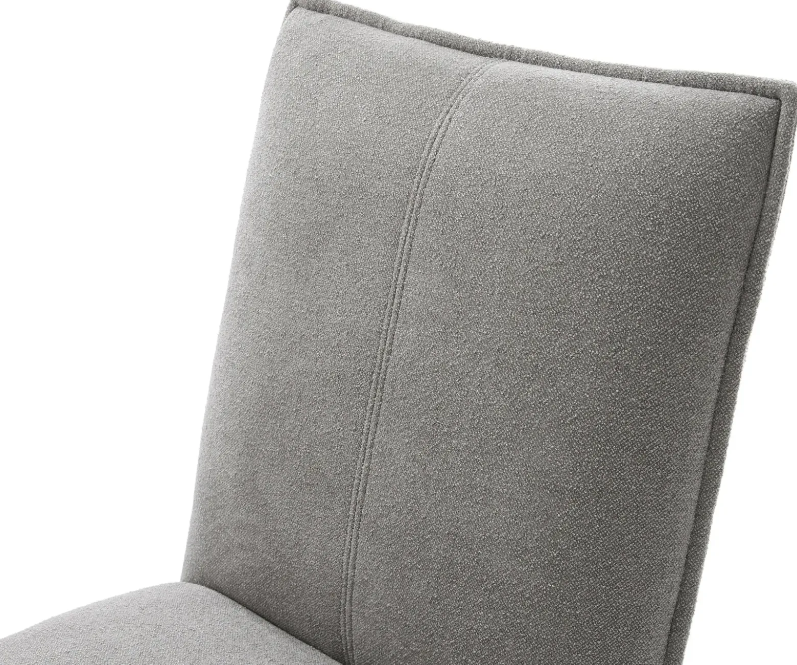 EsszimmerstuhlLelio-Flex Strukturstoff Soft Grau 4-Fuß konisch Edelstahl Taschenfederkern Sofort versandfertig
