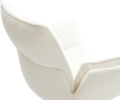 EsszimmerstuhlNela-Flex Bouclé Soft Beige Kreuzgestell konisch Schwarz Sofort versandfertig