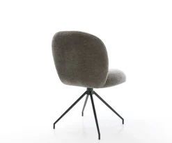 EsszimmerstuhlNube-Flex Bouclé Soft Schlamm Kreuzgestell konisch Schwarz Taschenfederkern Sofort versandfertig