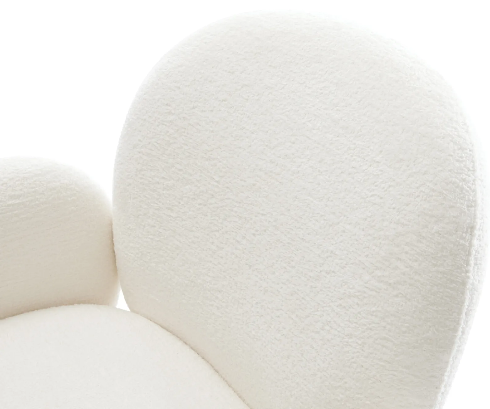 EsszimmerstuhlNube-Flex mit Armlehnen Bouclé Soft Beige 4-Fuß konisch Edelstahl Taschenfederkern Sofort versandfertig