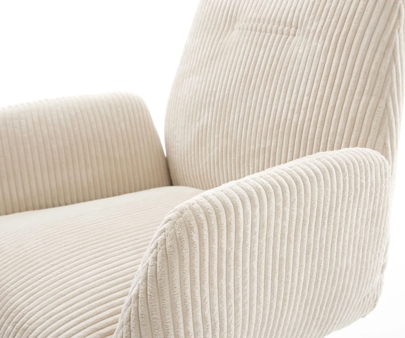 EsszimmerstuhlZoa-Flex Cord Beige Kreuzgestell breit Schwarz Taschenfederkern Sofort versandfertig