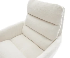 FreischwingerAbelia-Flex mit Armlehnen Bouclé Soft Beige Freischwinger flach Schwarz Sofort versandfertig