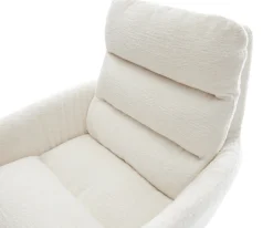 FreischwingerAbelia-Flex mit Armlehnen Bouclé Soft Beige Freischwinger flach Effektfinish Titan Sofort versandfertig