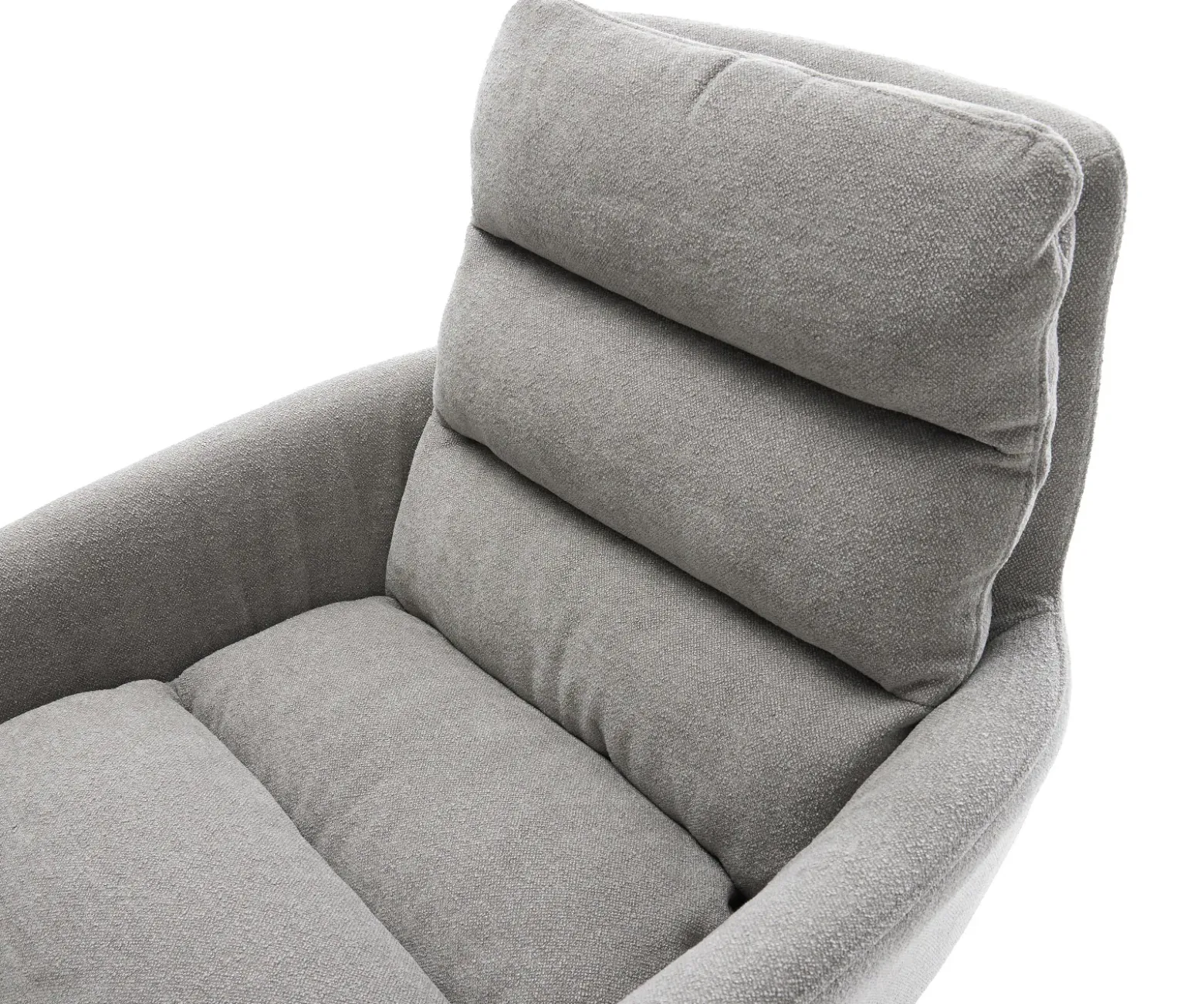 FreischwingerAbelia-Flex mit Armlehnen Strukturstoff Soft Grau Freischwinger flach Effektfinish Titan Sofort versandfertig