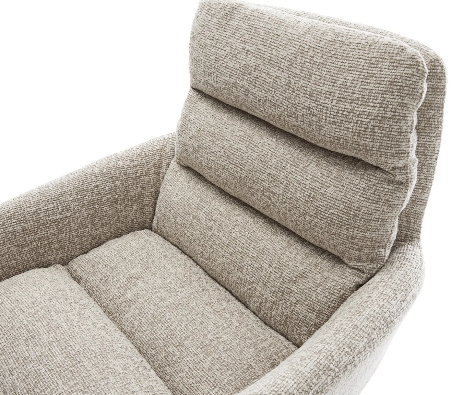 FreischwingerAbelia-Flex mit Armlehnen Webstoff Soft Beige Freischwinger flach Edelstahl Sofort versandfertig