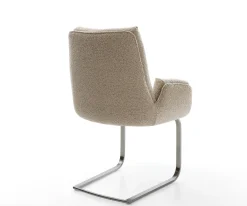 FreischwingerClea-Flex Bouclé Schlamm Freischwinger flach Graphit Sofort versandfertig