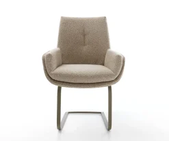 FreischwingerClea-Flex Bouclé Schlamm Freischwinger flach Effektfinish Titan Sofort versandfertig