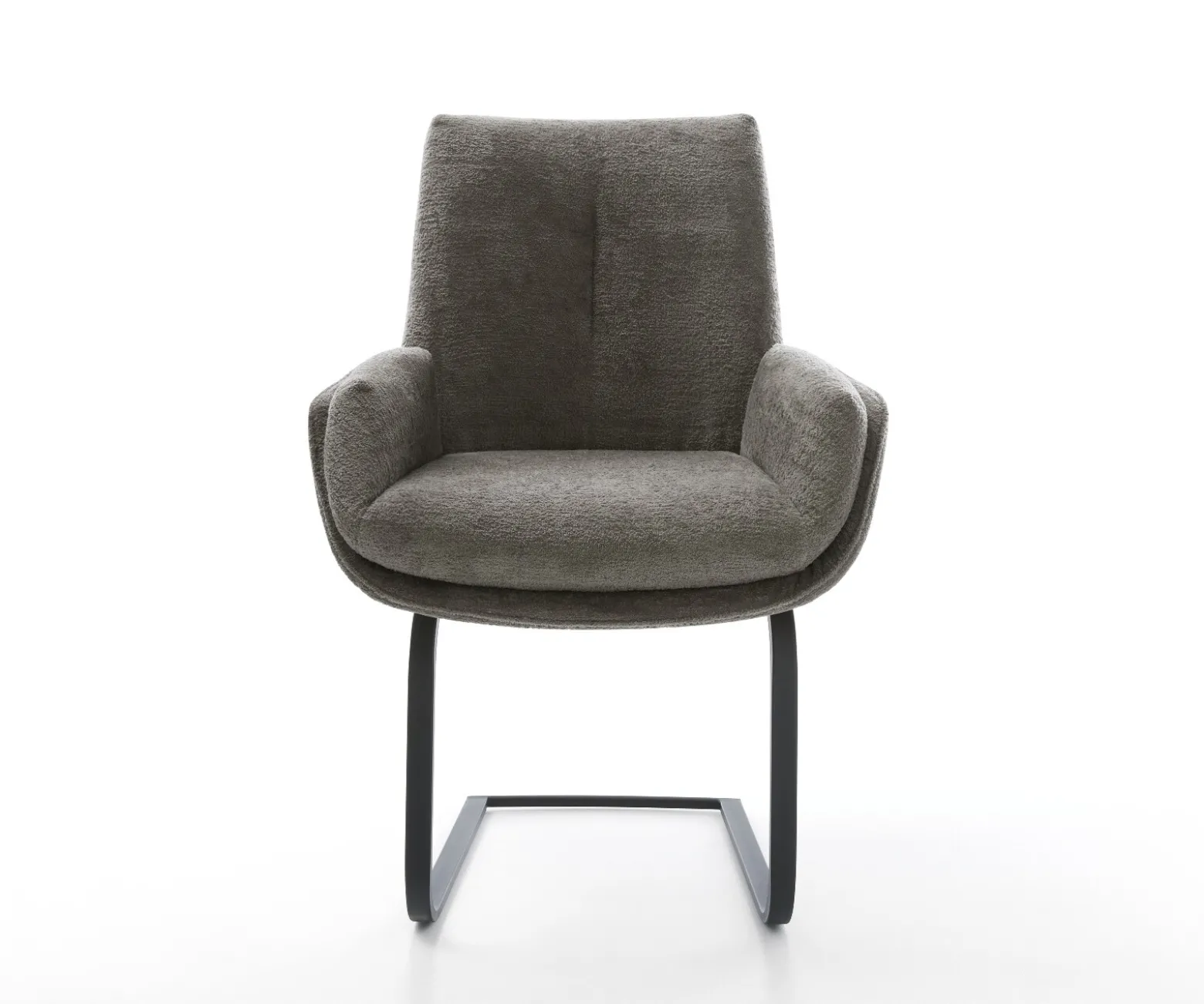 FreischwingerClea-Flex Bouclé Soft Schlamm Freischwinger flach Schwarz Sofort versandfertig