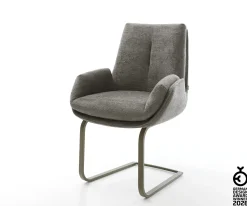 FreischwingerClea-Flex Bouclé Soft Schlamm Freischwinger flach Effektfinish Titan Sofort versandfertig