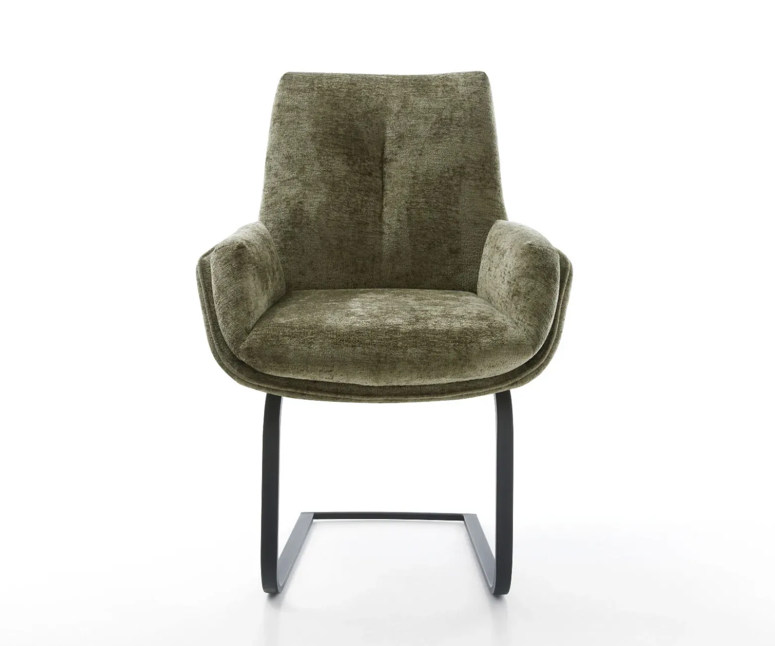 FreischwingerClea-Flex Chenille Olive Freischwinger flach Schwarz Sofort versandfertig