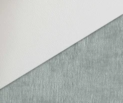 FreischwingerClea-Flex Materialmix Echtleder Weiß-Pastellblau Freischwinger flach Weiß Sofort versandfertig
