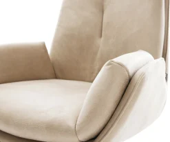 FreischwingerClea-Flex Mikrofaser Beige Vintage Freischwinger flach Effektfinish Titan Sofort versandfertig