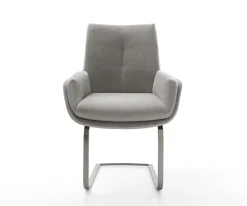 FreischwingerClea-Flex Strukturstoff Soft Grau Freischwinger flach Graphit Sofort versandfertig