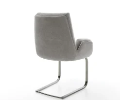 FreischwingerClea-Flex Strukturstoff Soft Grau Freischwinger flach Graphit Sofort versandfertig