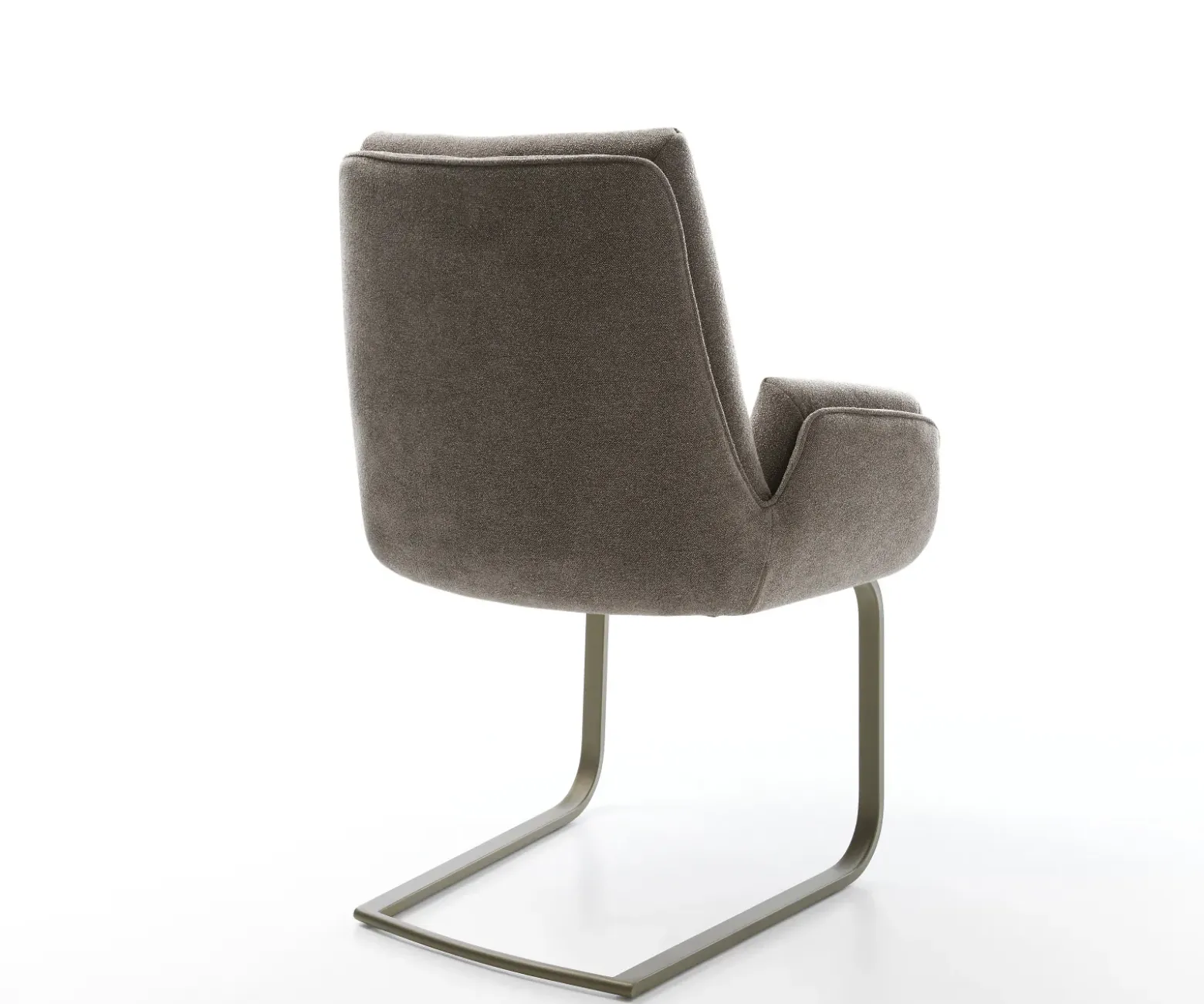 FreischwingerClea-Flex Strukturstoff Soft Taupe Freischwinger flach Effektfinish Titan Sofort versandfertig