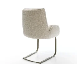 FreischwingerClea-Flex Webstoff Soft Beige Freischwinger flach Effektfinish Titan Sofort versandfertig