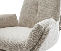 FreischwingerClea-Flex Webstoff Soft Beige Freischwinger flach Graphit Sofort versandfertig
