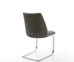 FreischwingerElso-Flex Mikrofaser Anthrazit Vintage Freischwinger flach Edelstahl Taschenfederkern Sofort versandfertig