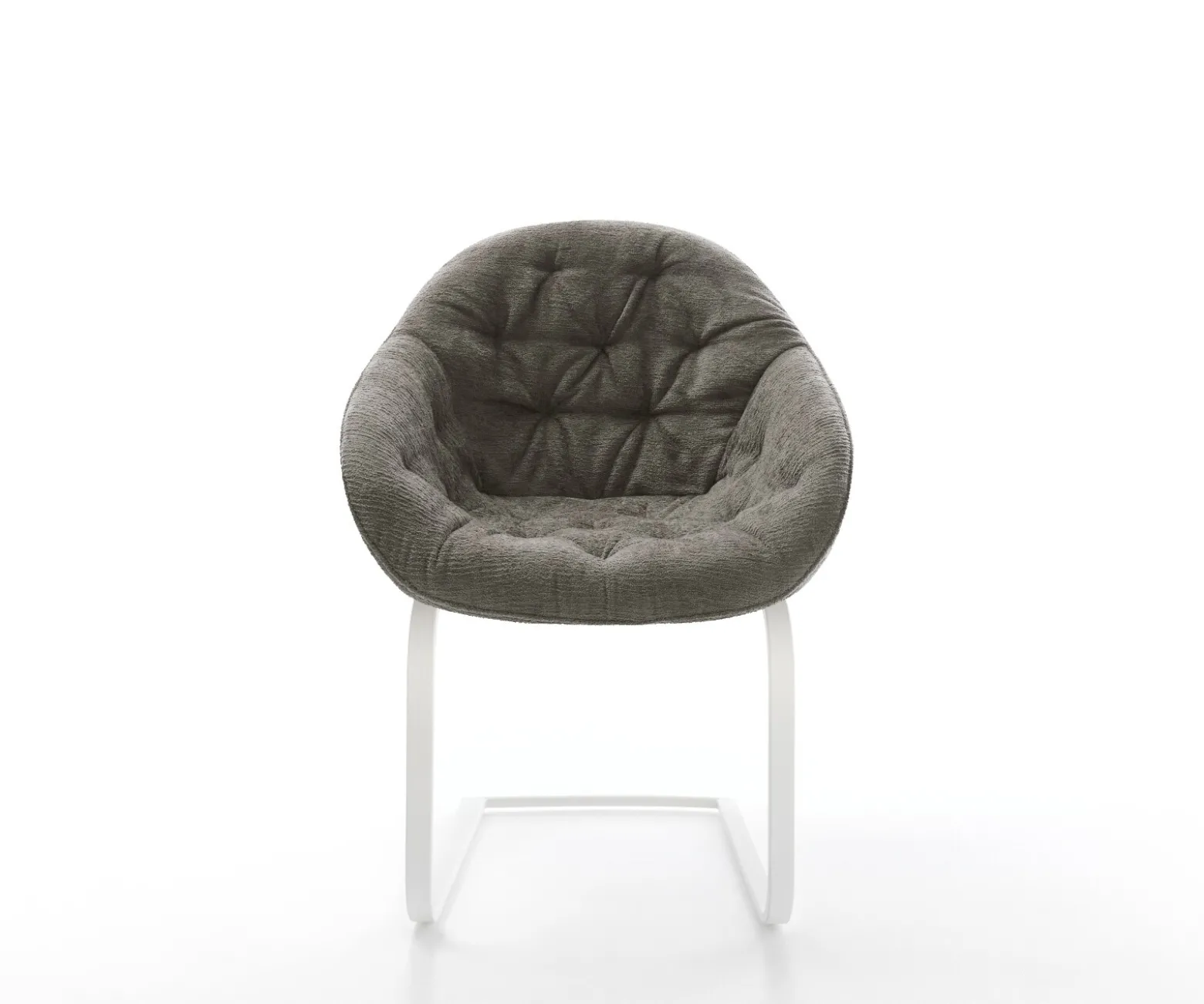 FreischwingerGaio-Flex Bouclé Soft Schlamm Freischwinger flach Weiß Sofort versandfertig
