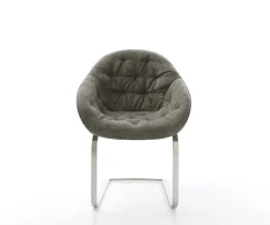 FreischwingerGaio-Flex Bouclé Soft Schlamm Freischwinger flach Edelstahl Sofort versandfertig