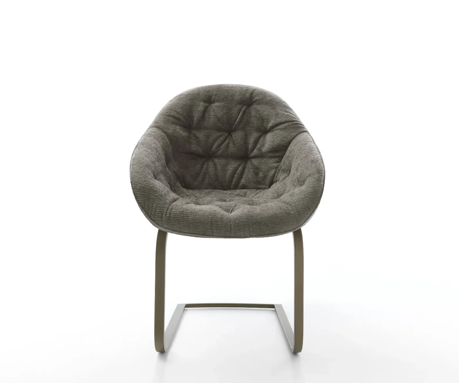 FreischwingerGaio-Flex Bouclé Soft Schlamm Freischwinger flach Effektfinish Titan Sofort versandfertig