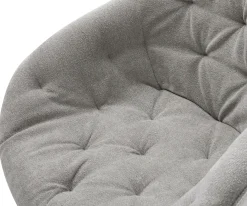 FreischwingerGaio-Flex Strukturstoff Soft Grau Freischwinger flach Edelstahl Sofort versandfertig