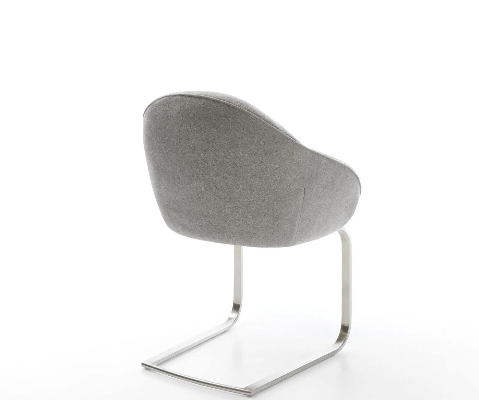 FreischwingerGaio-Flex Strukturstoff Soft Grau Freischwinger flach Edelstahl Sofort versandfertig