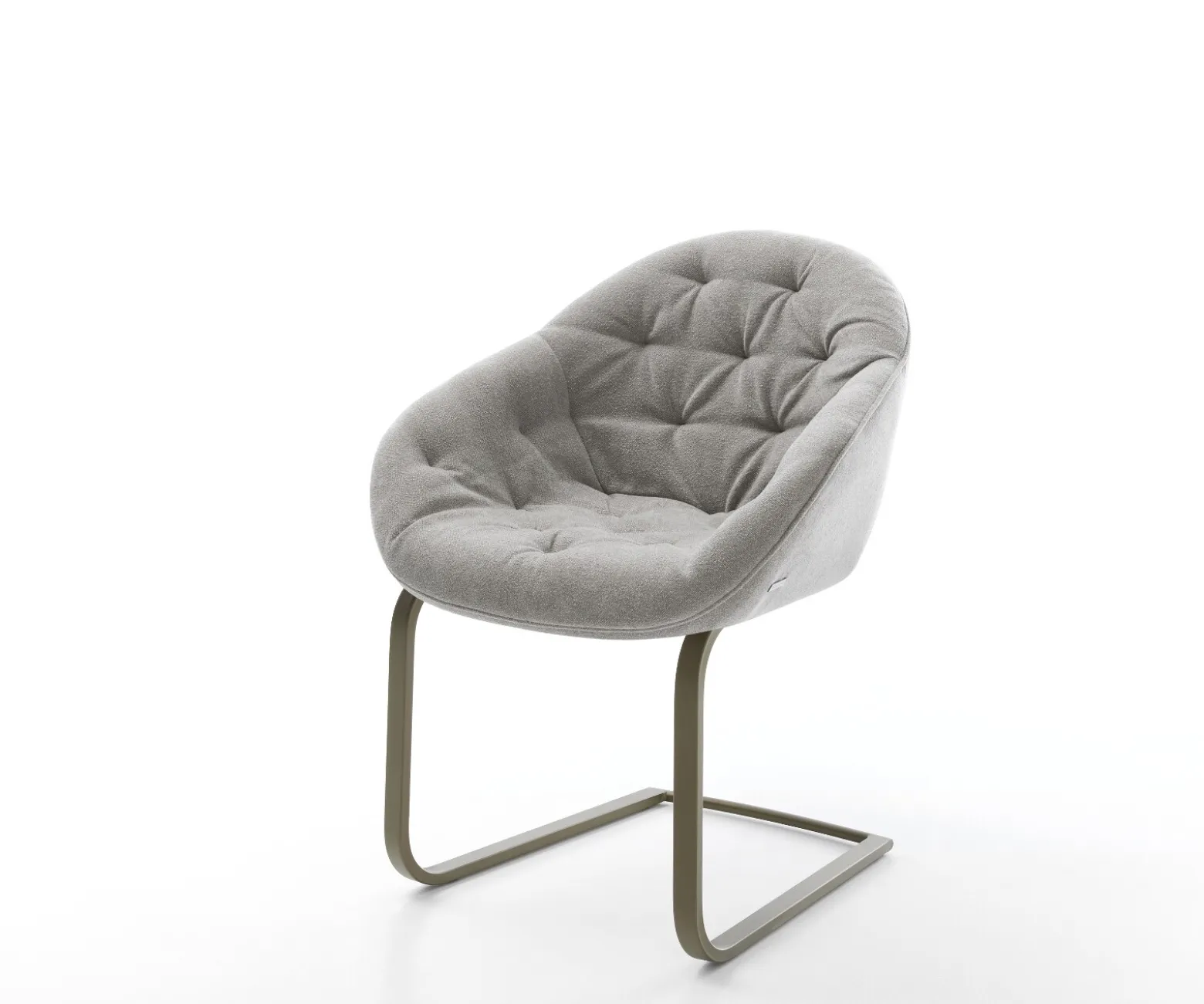 FreischwingerGaio-Flex Strukturstoff Soft Grau Freischwinger flach Effektfinish Titan Sofort versandfertig