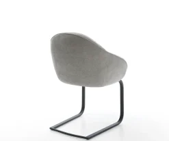 FreischwingerGaio-Flex Strukturstoff Soft Grau Freischwinger flach Schwarz Sofort versandfertig