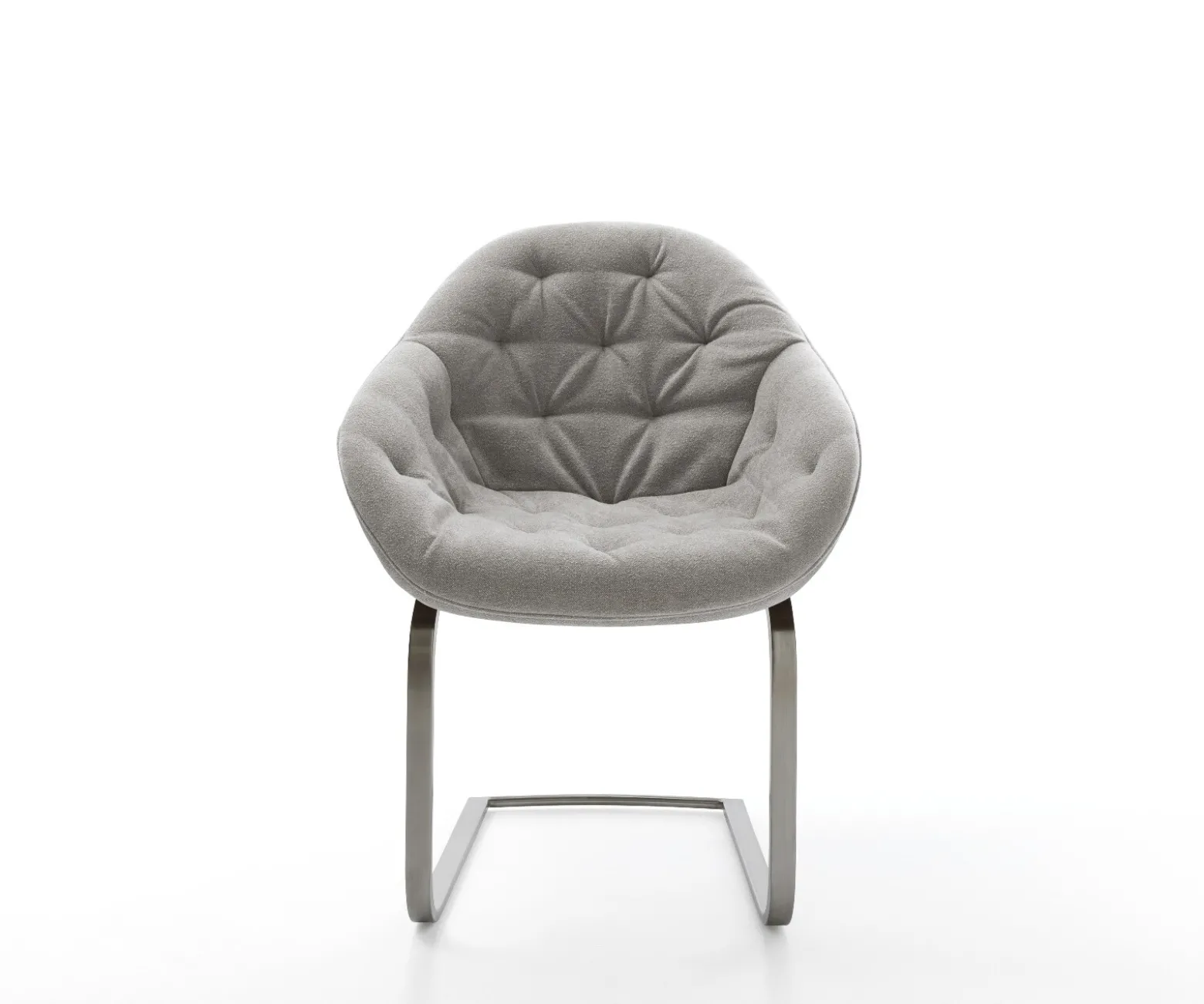FreischwingerGaio-Flex Strukturstoff Soft Grau Freischwinger flach Graphit Sofort versandfertig