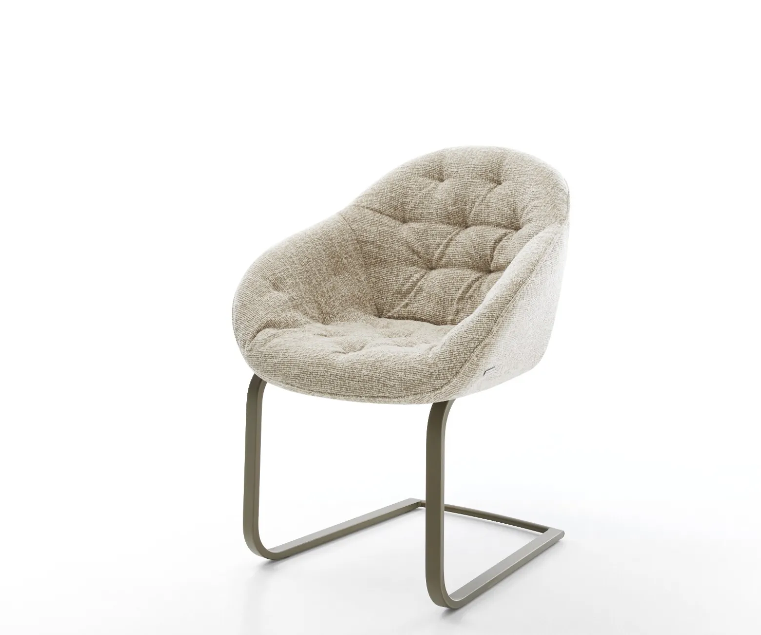 FreischwingerGaio-Flex Webstoff Soft Beige Freischwinger flach Effektfinish Titan Sofort versandfertig