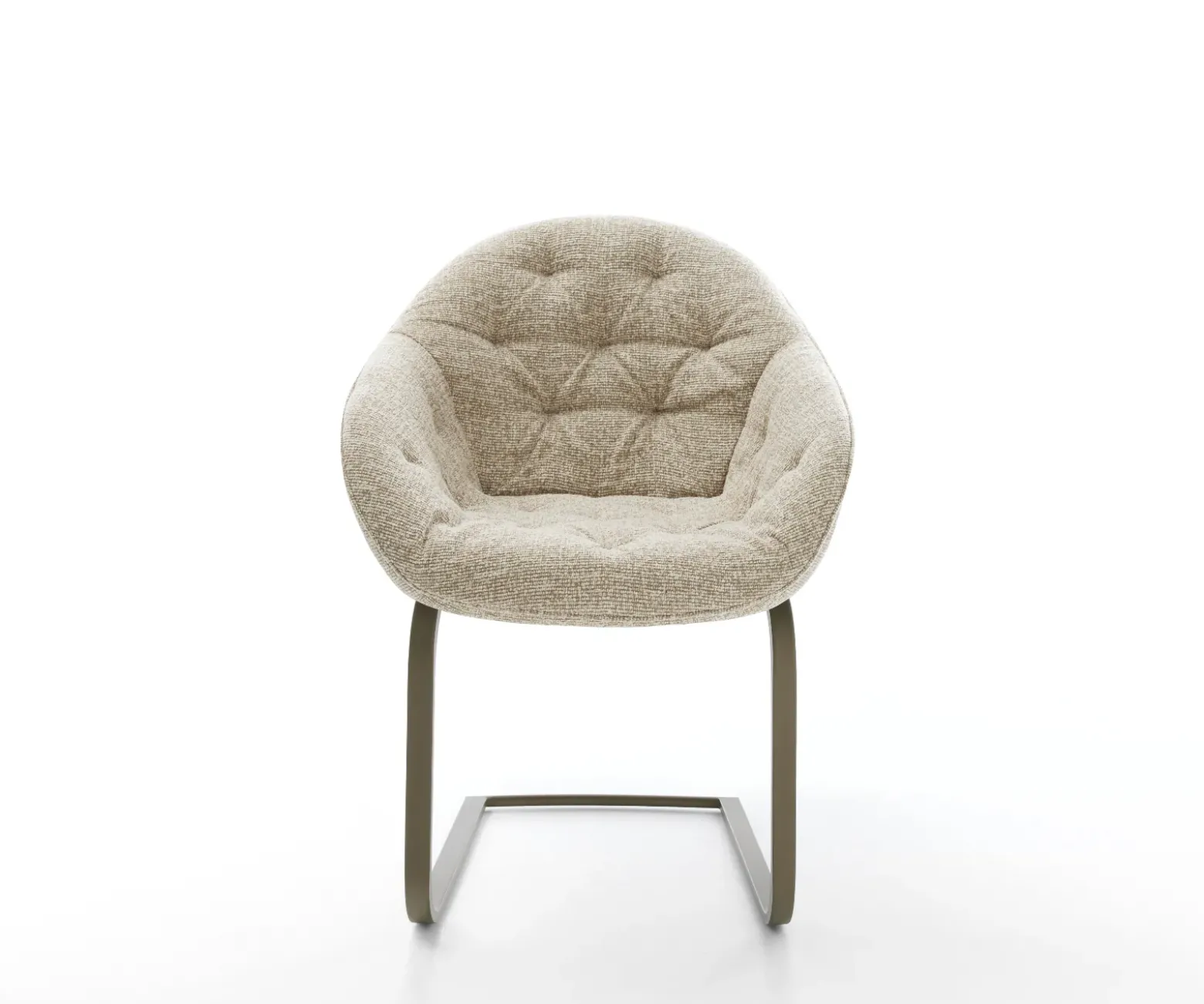 FreischwingerGaio-Flex Webstoff Soft Beige Freischwinger flach Effektfinish Titan Sofort versandfertig