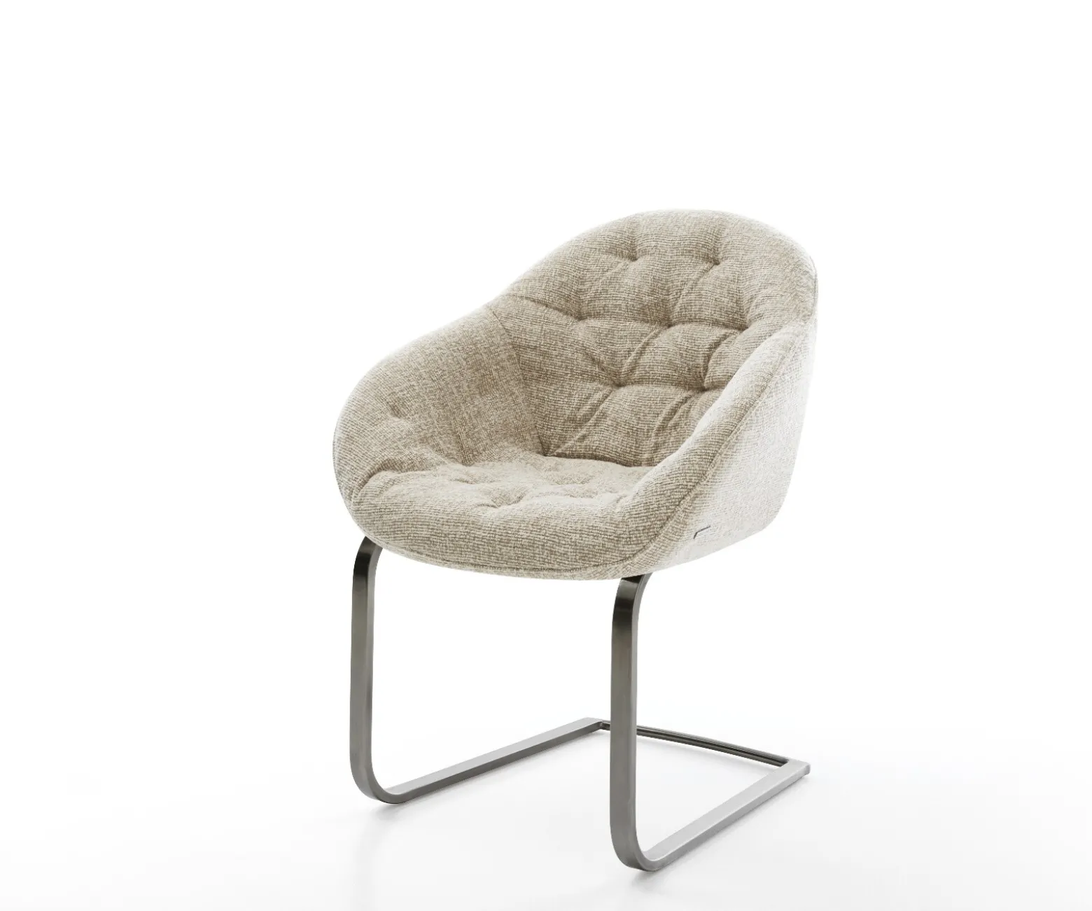 FreischwingerGaio-Flex Webstoff Soft Beige Freischwinger flach Graphit Sofort versandfertig