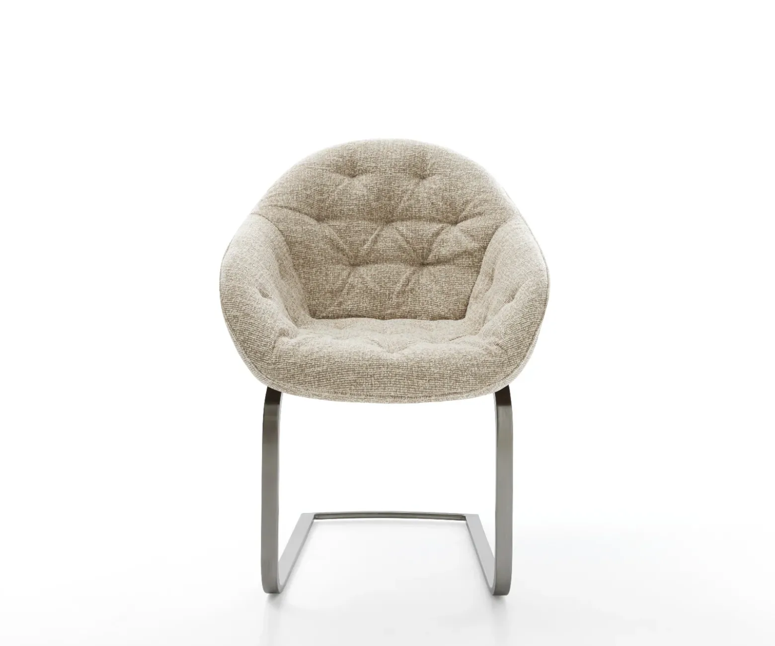 FreischwingerGaio-Flex Webstoff Soft Beige Freischwinger flach Graphit Sofort versandfertig