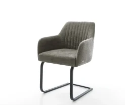 FreischwingerGreg-Flex Bouclé Soft Schlamm Freischwinger flach Schwarz Taschenfederkern Sofort versandfertig