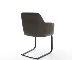 FreischwingerGreg-Flex Mikrofaser Anthrazit Vintage Freischwinger flach Schwarz Taschenfederkern Sofort versandfertig